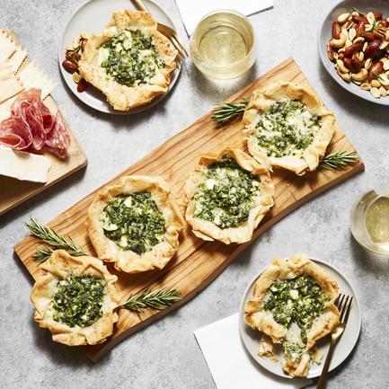 Spinach and Feta Filo Tarts