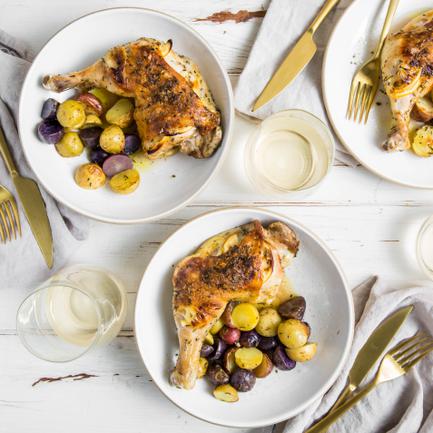 Lemon-Rosemary Chicken Legs with Potatoes