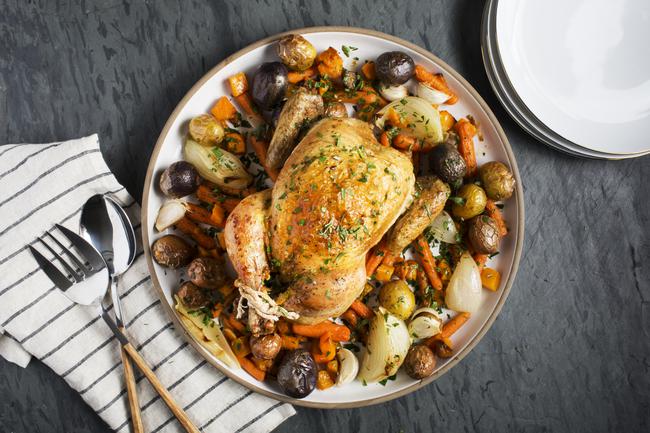 Herbed Roast Chicken with Vegetables