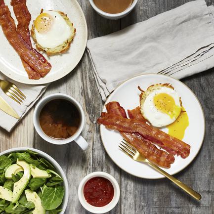 Eggs in Hash Brown Nests