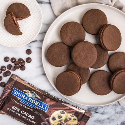 Ghirardelli Double Chocolate Mini Cookie Sandwiches