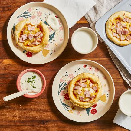 Egg Pan Hawaiian Pizzas