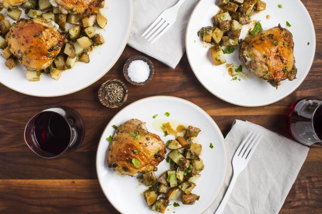 Garlicky Chicken with Cilantro