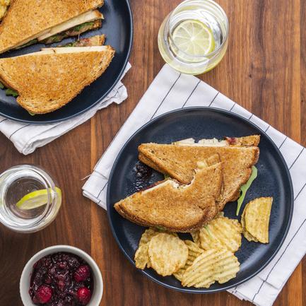 Grilled Turkey, Swiss and Cranberry Sandwiches