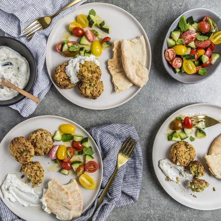 Air-Fried Falafel with Yogurt Tahini