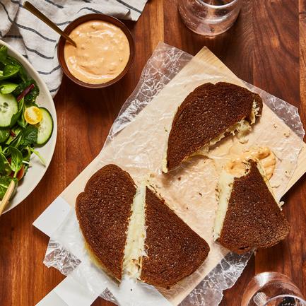 Meatless Reuben Grilled Cheese