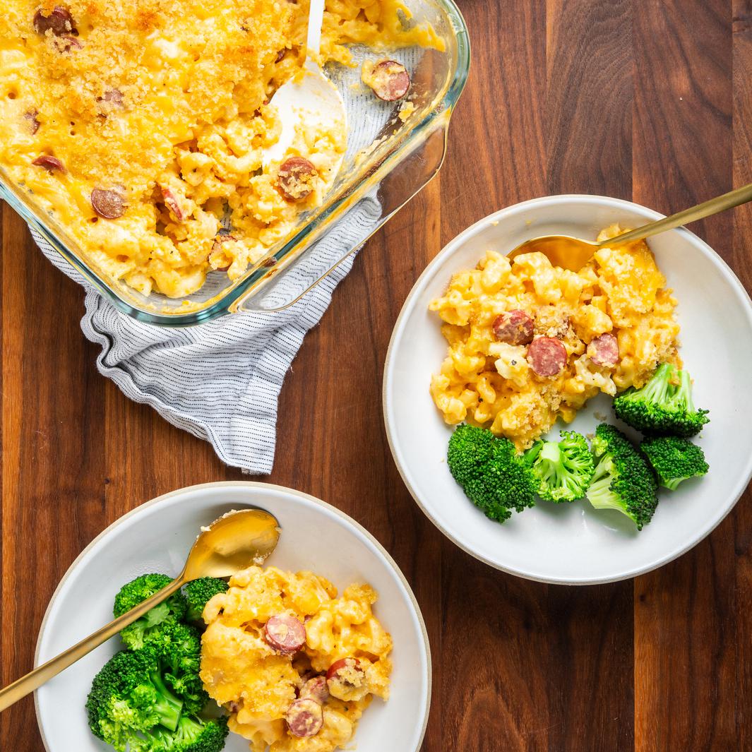 Hot Dog Mac and Cheese Casserole Recipe • June Oven