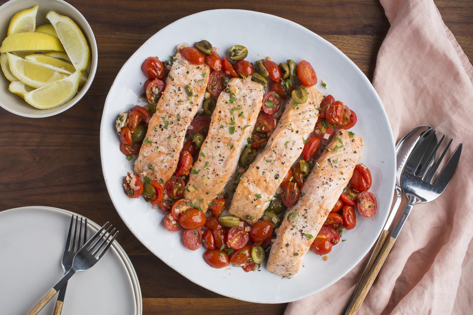 Salmon With Roasted Cherry Tomatoes Recipe June Oven Salmon With Roasted Cherry Tomatoes Recipe June Oven